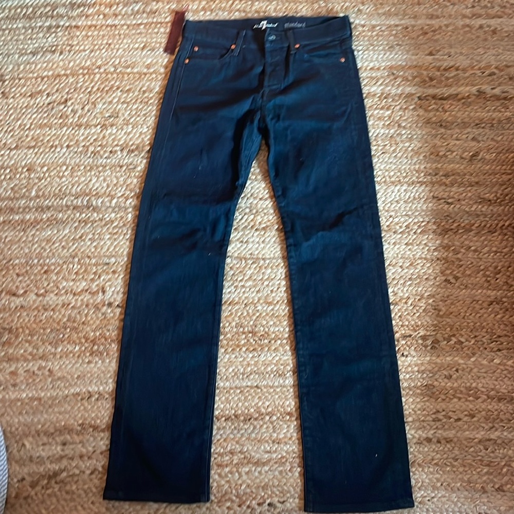 7 for All Mankind standard fit dark wash jeans for men 30 size